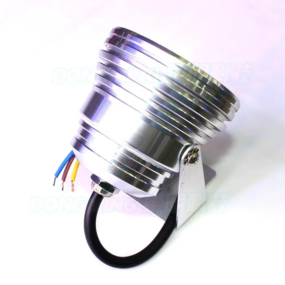 AC 85-265V Подводные светодиодные лампы rgb серебряный корпус Плоский объектив