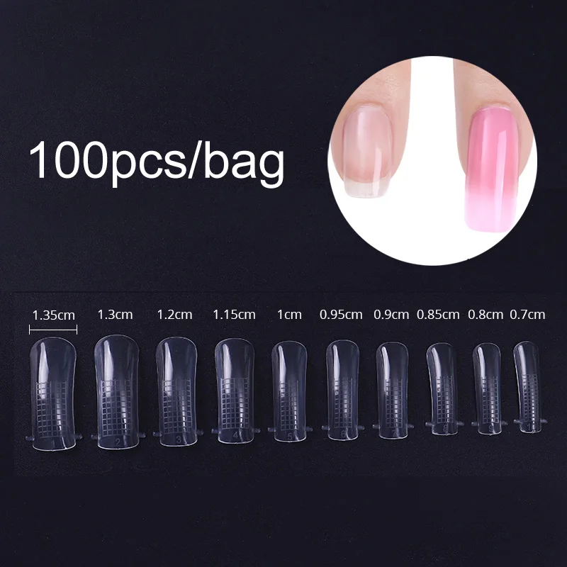 extension nail tips 1 упаковка Профессиональный Волоконно Стекло наращивание ногтей Стекло волокна для лака для ногтей, шелковые наращивания ногтей формы Acryli советы маникюрный салон - Цвет: extension nail tips