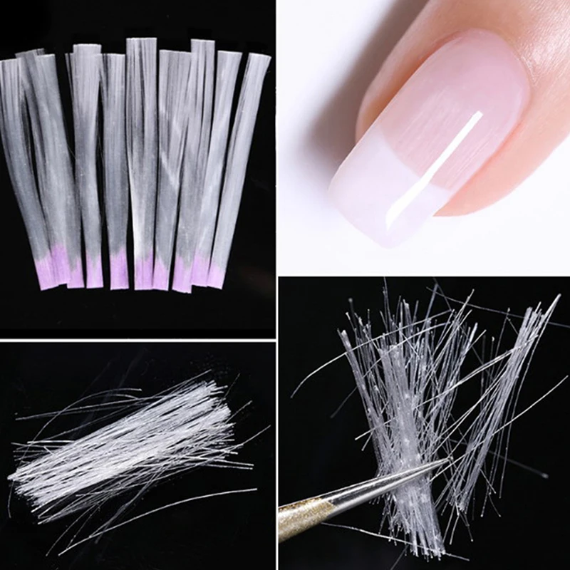 10 шт. DIY Дизайн ногтей стекловолокно для УФ геля белые акриловые накладки со