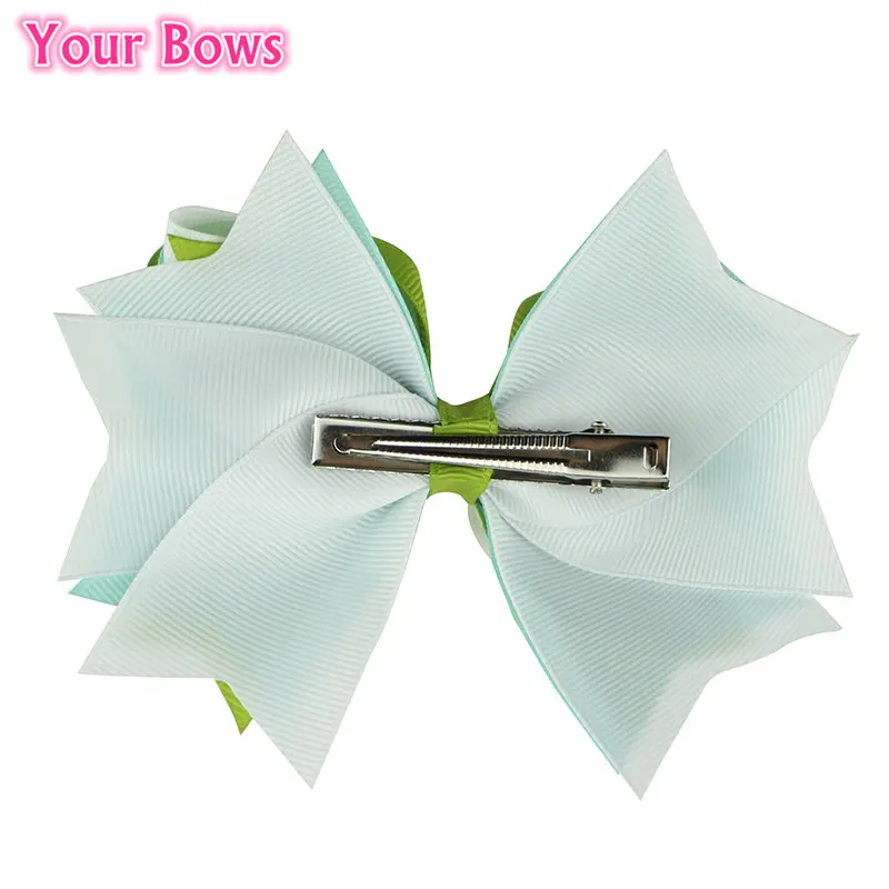 Ваши банты 5-дюймовые однотонные бантики для волос из полиэстера заколки девочек