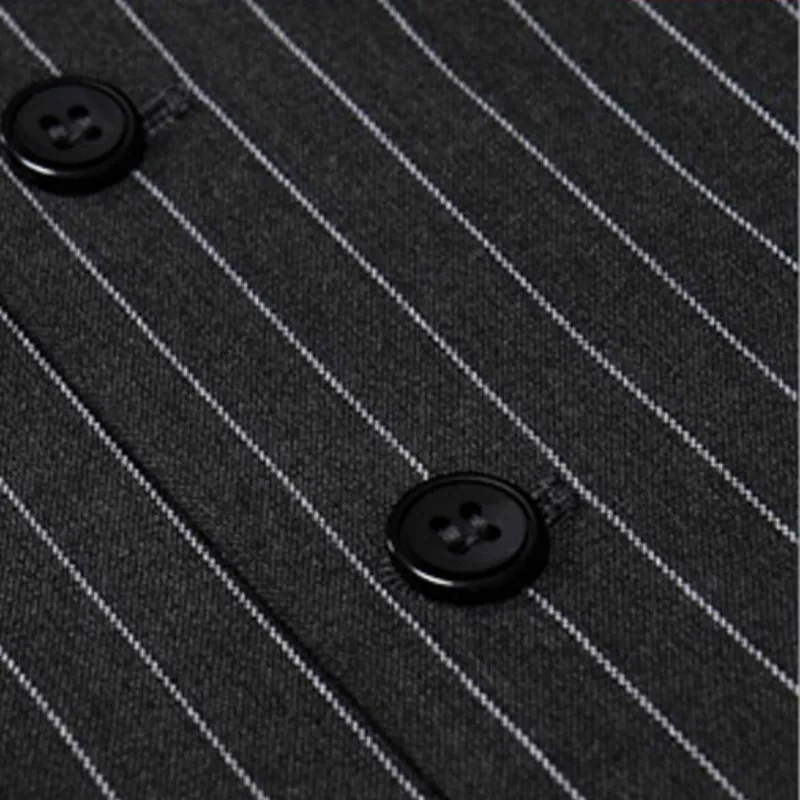 Мужской брендовый жилет без рукавов коричневый винтажный твидовый в полоску