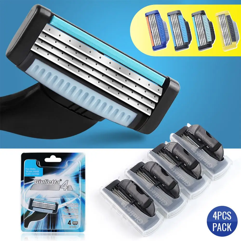 Акция! Новая модная бритвенная головка с 4 бритвенными лезвиями сменный триммер