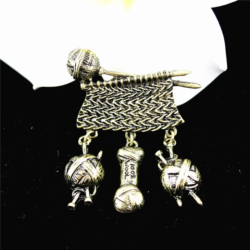 XQ позолоченная старинная бронзовая перьевая Тыква ткацкая жемчужная брошь для