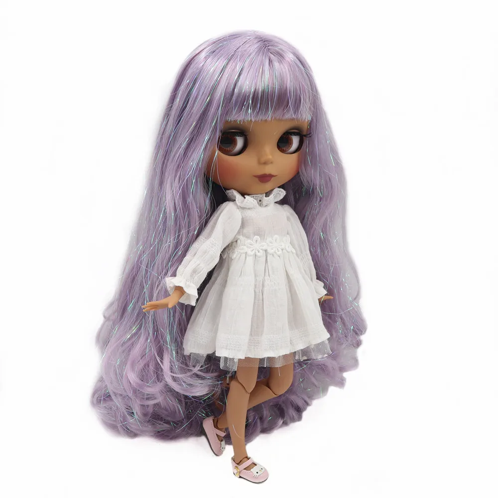 Кукла блайз ICY Fortune Days factory No.M 47 280BL1049 Обнаженная кукла темная кожа фиолетовые