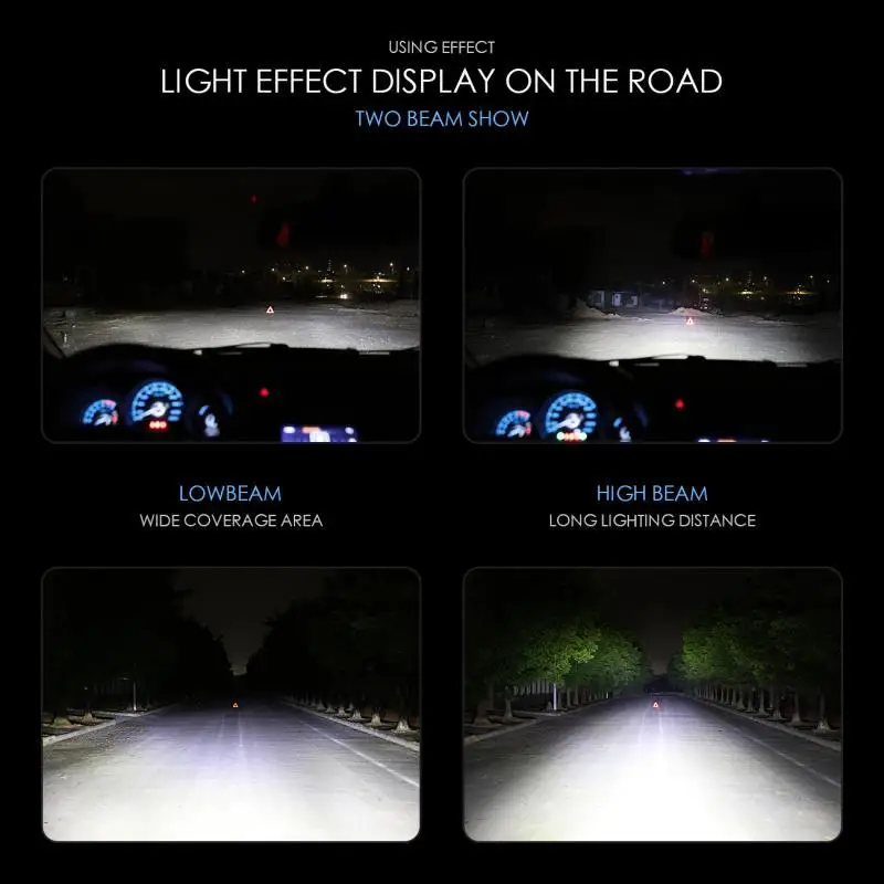 Oslamp светодиодный фары H11 однолучевой S2 T6 T5 серии 6500K Автомобильные 72 Вт COB/SMD чипы