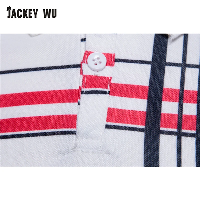 JACKEYWU клетчатая рубашка поло для мужчин 2019 Летняя мода короткий рукав футболки
