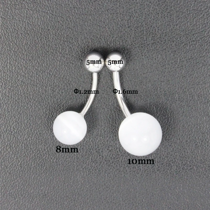 Кольцо для пупка с имитацией опала 14 г и 16 хирургический стальной стержень модные