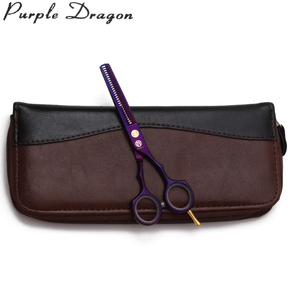 5,5 дюйма 16 см титановые фиолетовые драконы фиолетовые режущие ножницы филировочные ножницы Профессиональные Парикмахерские ножницы Z1104