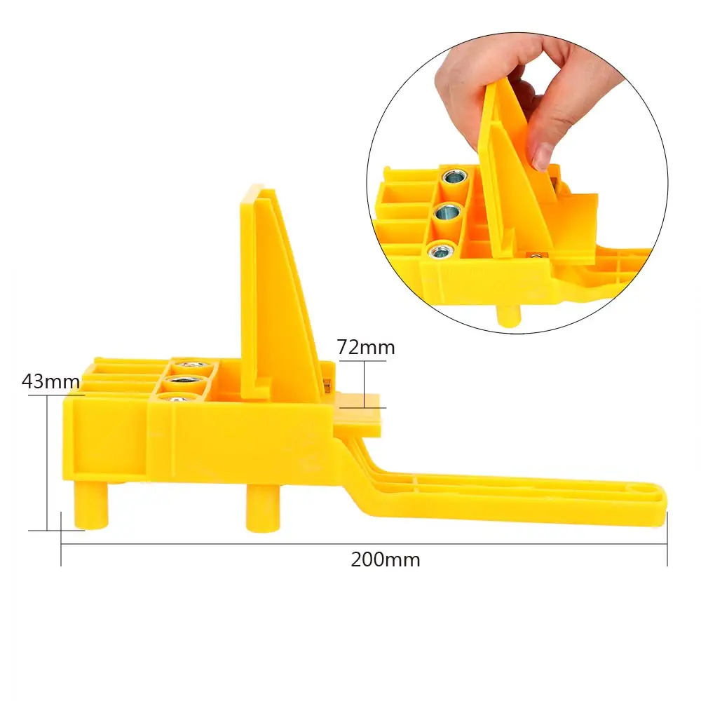 

DIYWORK Woodworking Dowel Jig Handheld Jig Suitable For 6/ 8/10mm Wood Drilling Doweling Hole Saw Tools Drill Guide