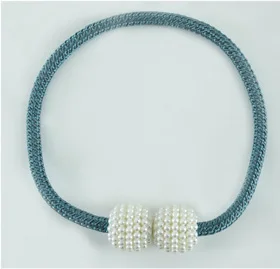 light blue 1х перламутровый магнитный зажим для штор, держатели для штор, зажимы для подвешивания, шаровая пряжка, Аксессуары для штор, домашний декор - Цвет: light blue