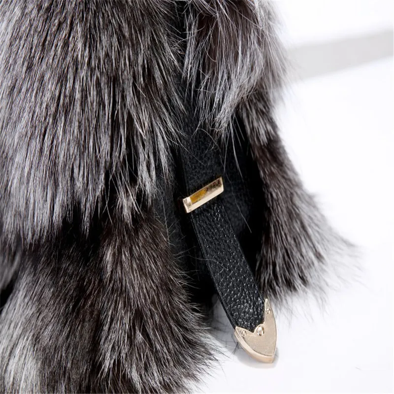 2019 New Fashion High-End Real Fox Fur Bag Ladies Leather Design Large Size Good-Looking Bag. | Багаж и сумки