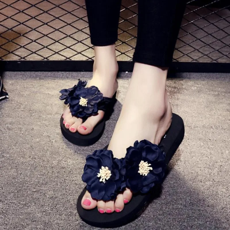 Модные женские шлепанцы COSMAGIC ручной работы с цветами новинка 2019 летние