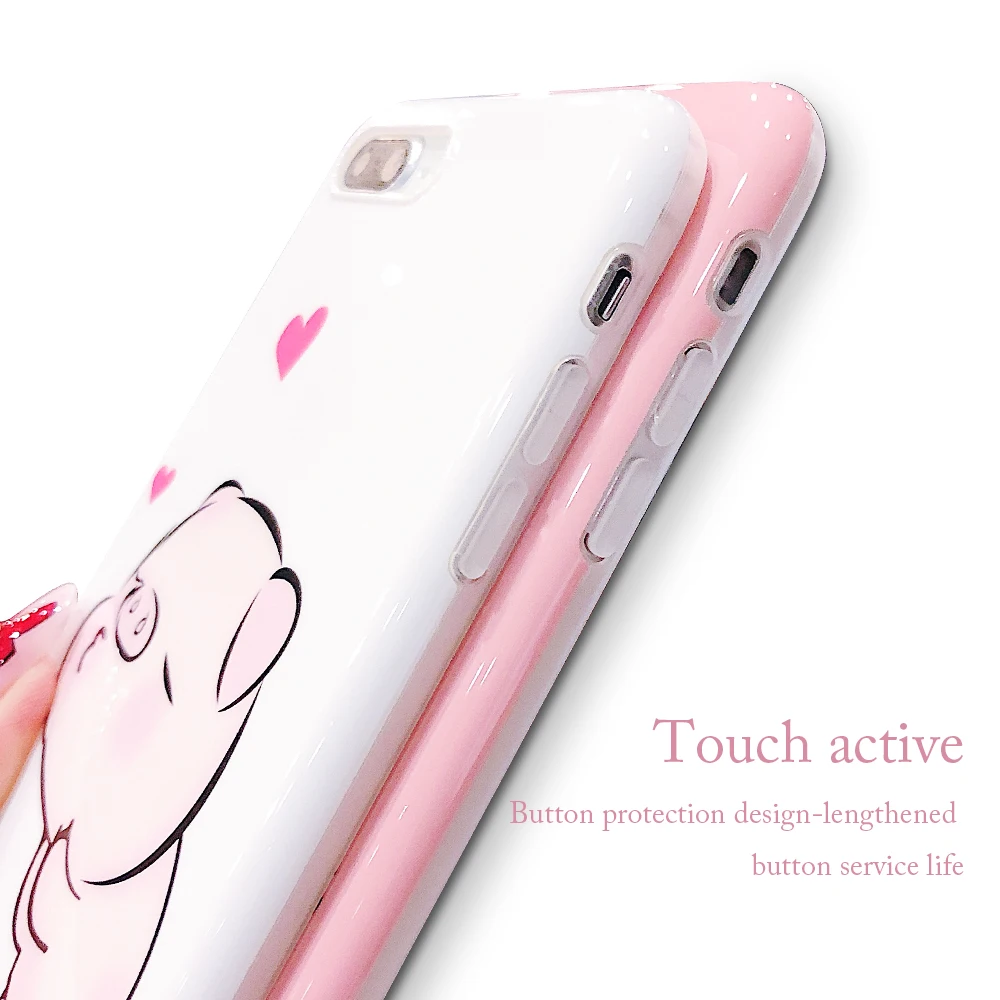 Ascromy для iPhone XS Max чехол милый розовый свинка закаленное стекло 360 Защита