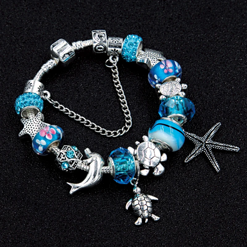 Женский браслет с бусинами кристаллами | Украшения и аксессуары