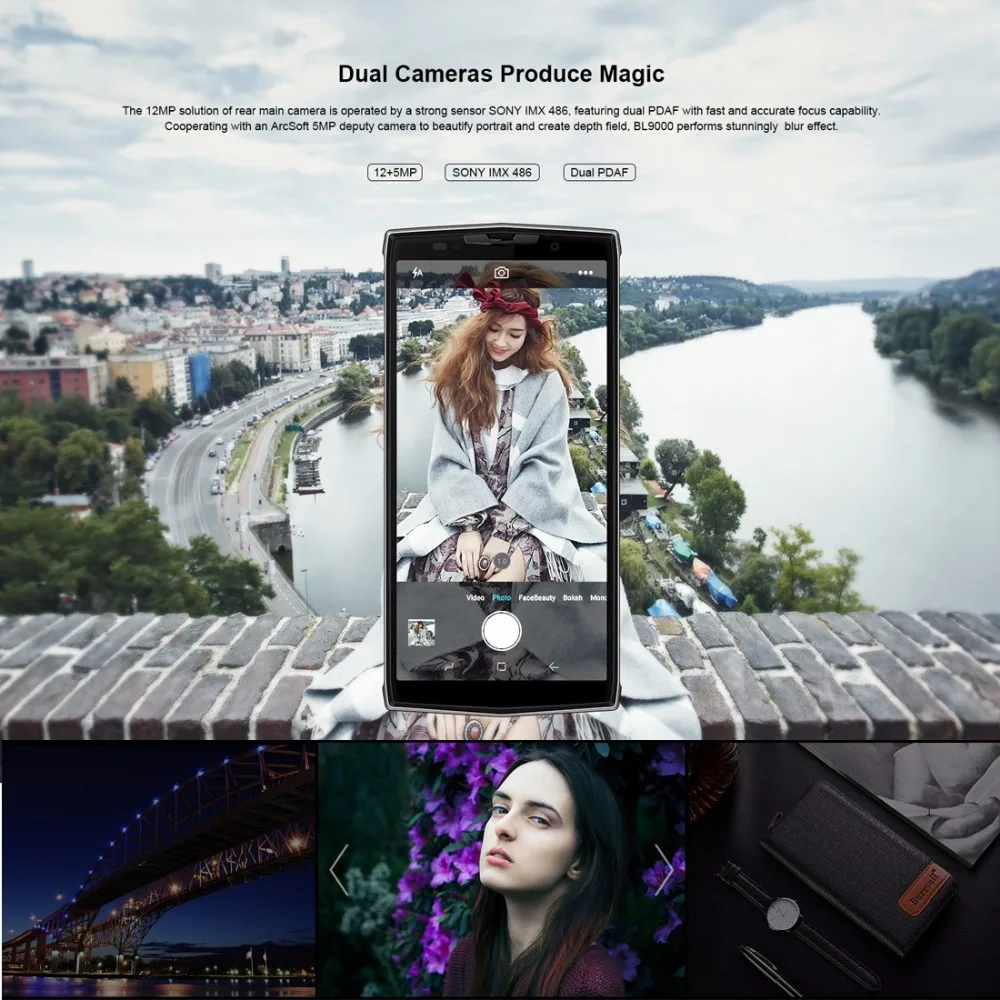 DOOGEE BL9000 Smartphone 64GB ROM 6GB RAM 5.99&quot Screen 4G MTK6763 Octa Core Andorid 8.1 12MP+5MP Dual Rear Cam 9000mAh NFC OTG |