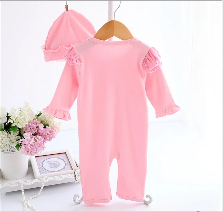 Baby newborn cotton romper baby gap 100% with nice ruffle and hat | Детская одежда и обувь
