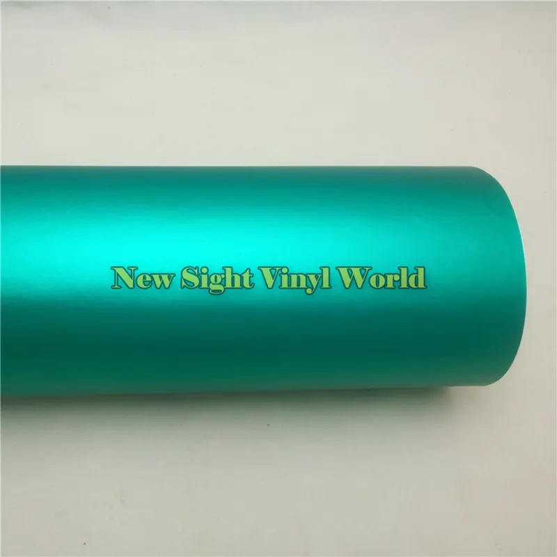 Высококачественная сатиновая матовая хромированная голубая виниловая пленка