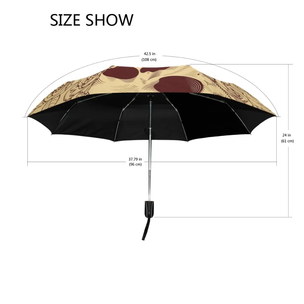 Полностью автоматический зонт с защитой от ветра Модный стильный цветами