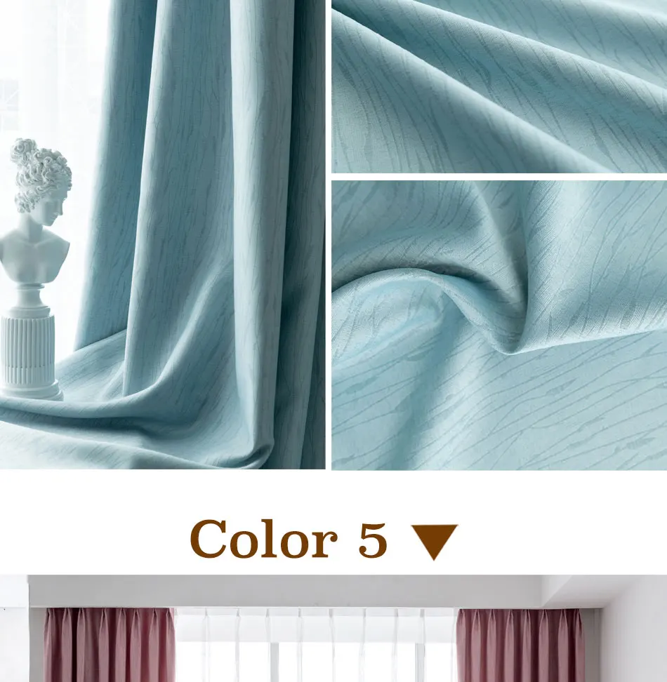 DSinterior 80%-90% затемнение плотные шторы блэкаут однотонные затемненные шторы для окна гостиной спальни под заказ