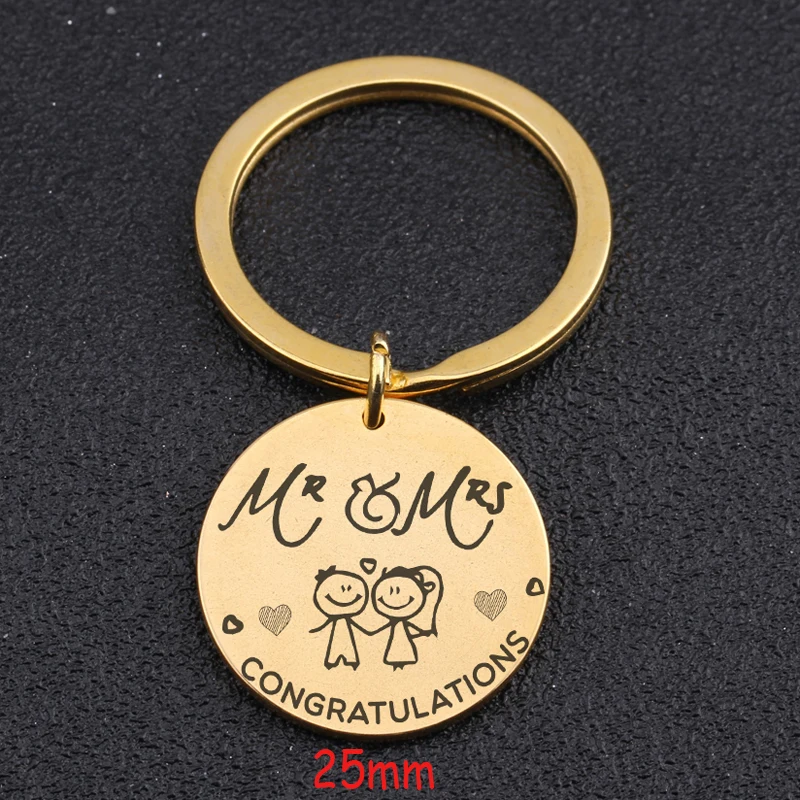Mr & Mrs поздравления брелок украшения на свадьбу годовщину для пары свадебный