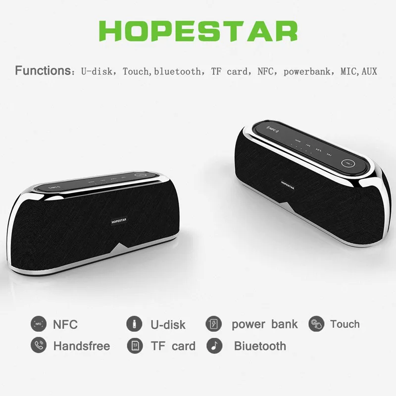 HOPESTAR A4 Портативный Беспроводной bluetooth динамик Саундбар бас с NFC стерео открытый