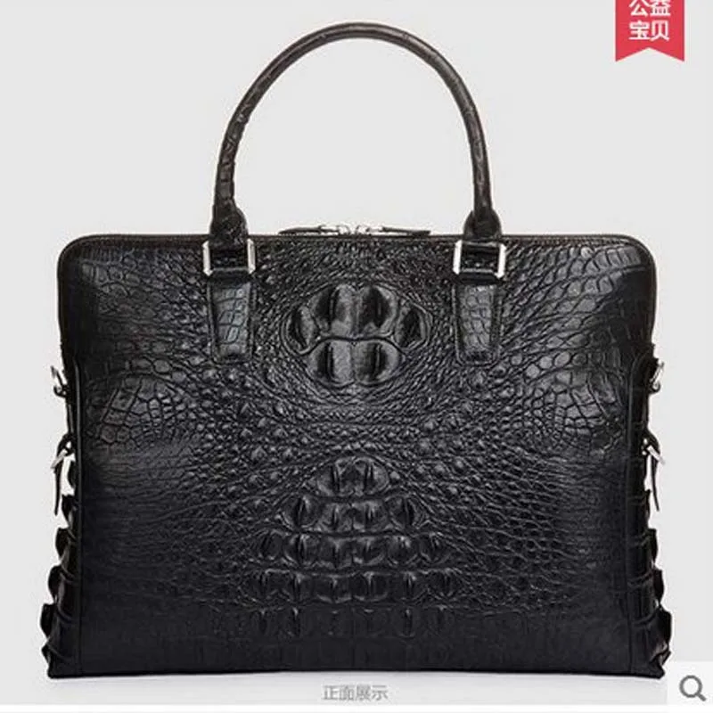 

Cestbeau, настоящая крокодиловая кожа, мужские сумки, новый мужской портфель, Черная мужская деловая сумка