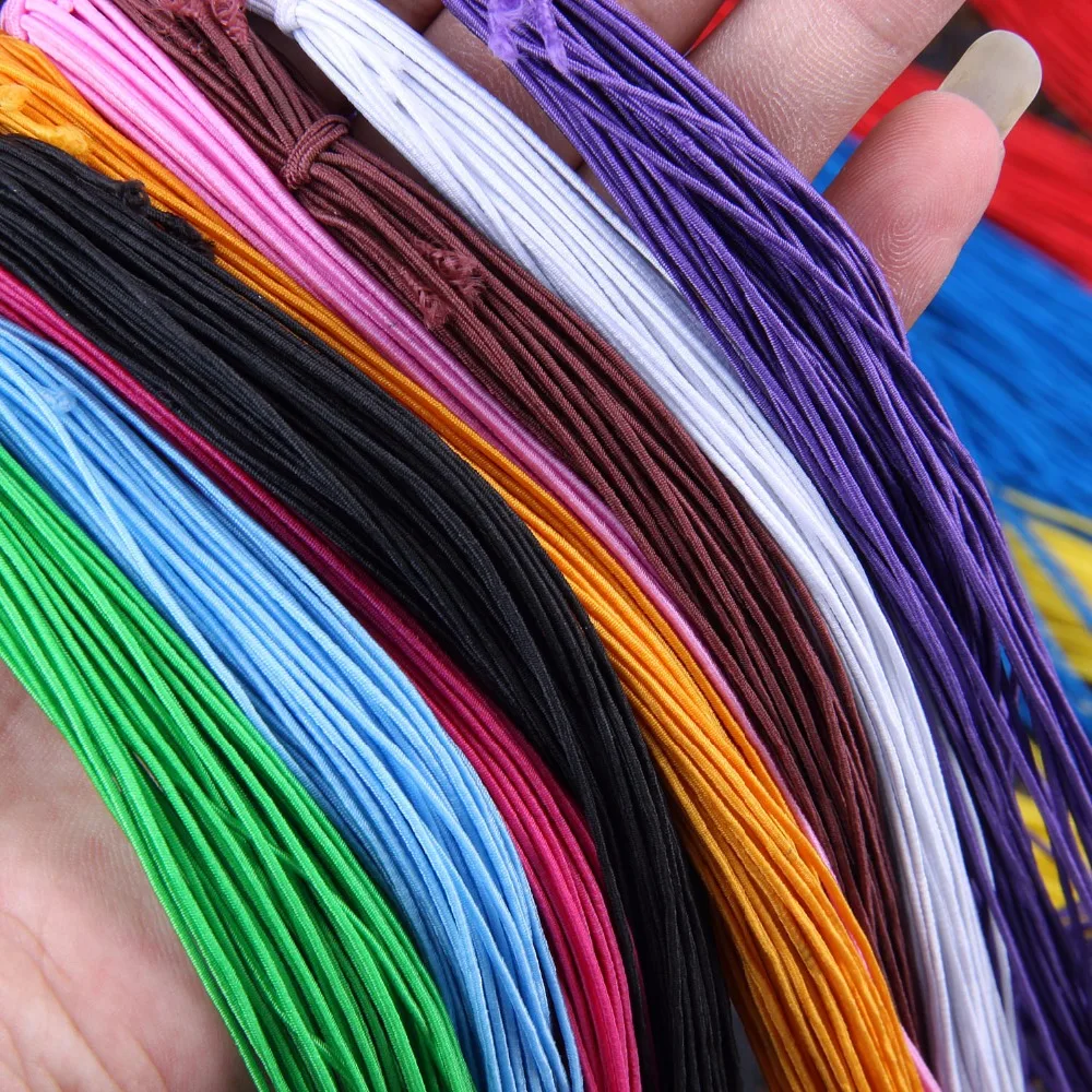 15 м красочные банджи шнуры DIY аксессуары ручной работы плетеные шнуры домашние тканые декоративные Шнуры DIY браслет Шнуры бусины веревка 1 мм