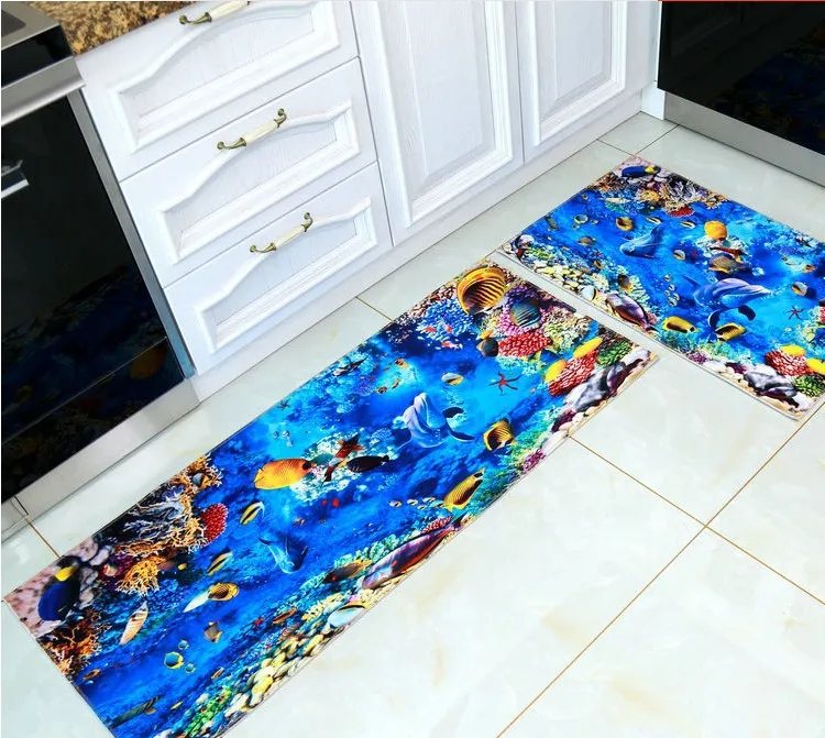 50x80+ 50x160 см 3D печать Нескользящие коврики кухонный коврик пасторальный домашний вход/Коврик для прихожей раздвижная дверь/балкон