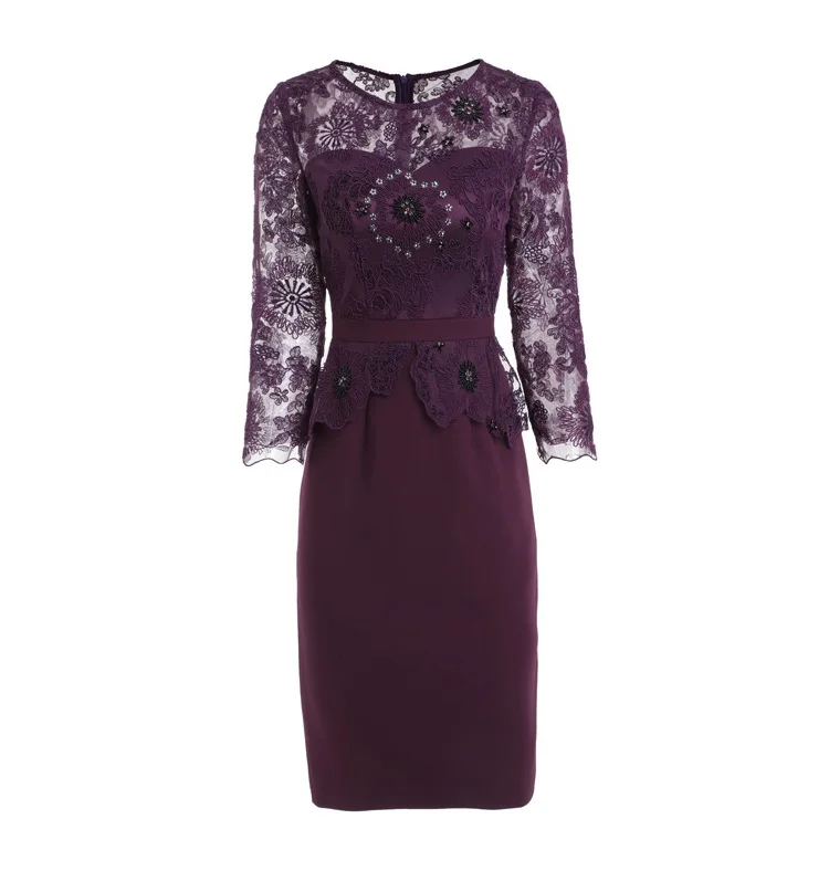 Vestidos De Festa, осенне-зимние Модные Коктейльные Вечерние женские платья, Тюлевое кружевное платье-футляр с вышивкой в стиле пэчворк