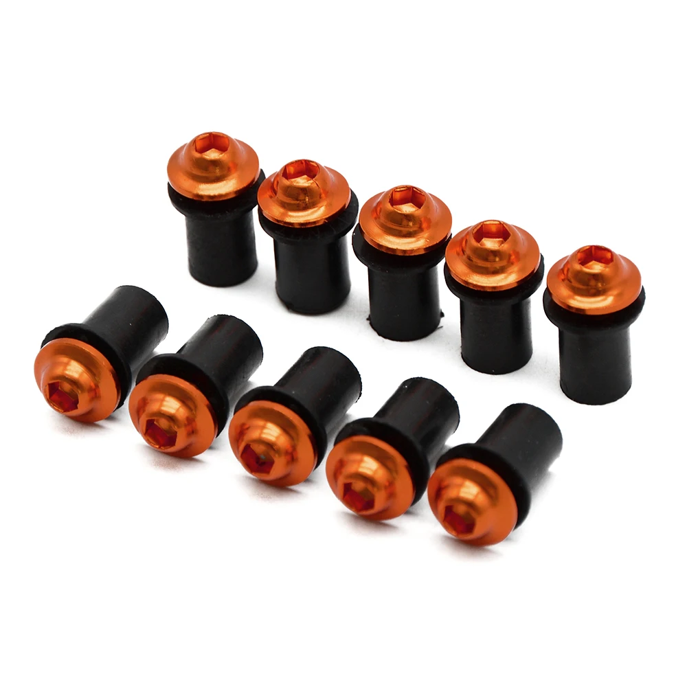 5MM orange Мотоцикл ветрового стекла болты для ветрового стекла винт комплект для Suzuki GSF GSF650 GSF1200 GSF1250 Bandit SV650 SV1000 GSX1400 SV 650 1000 - Цвет: 5MM orange
