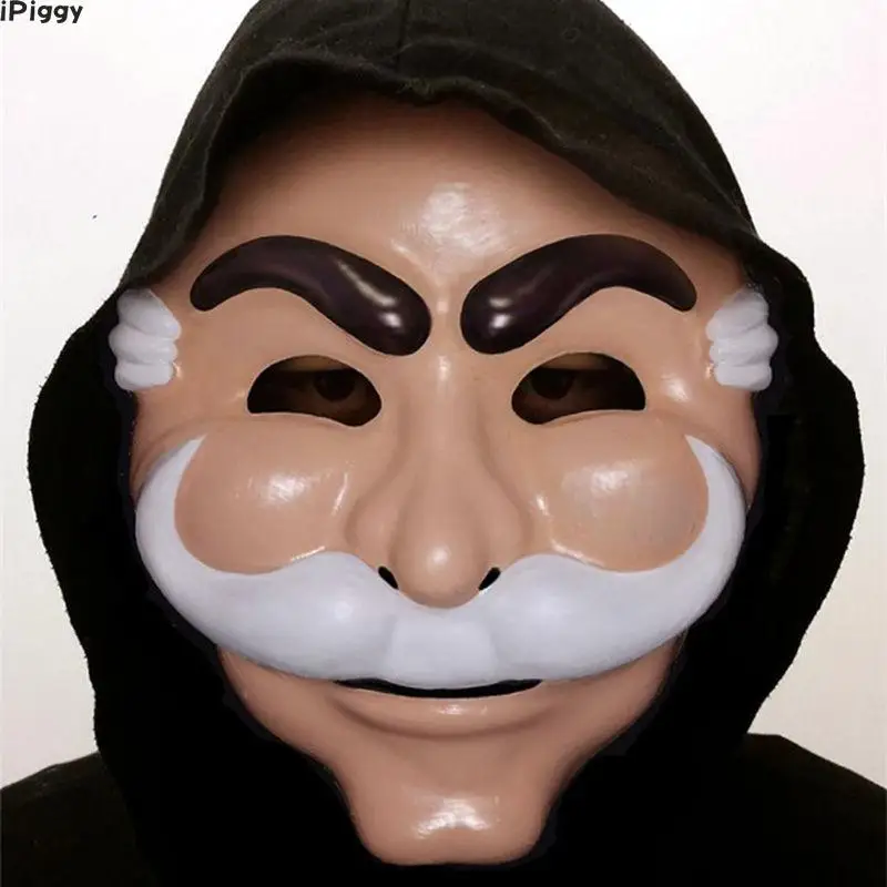 IPiggy Mr. Робот Fsociety маска белая Anonymous команда Evil Hacker Group V расплывчатая реколлекция