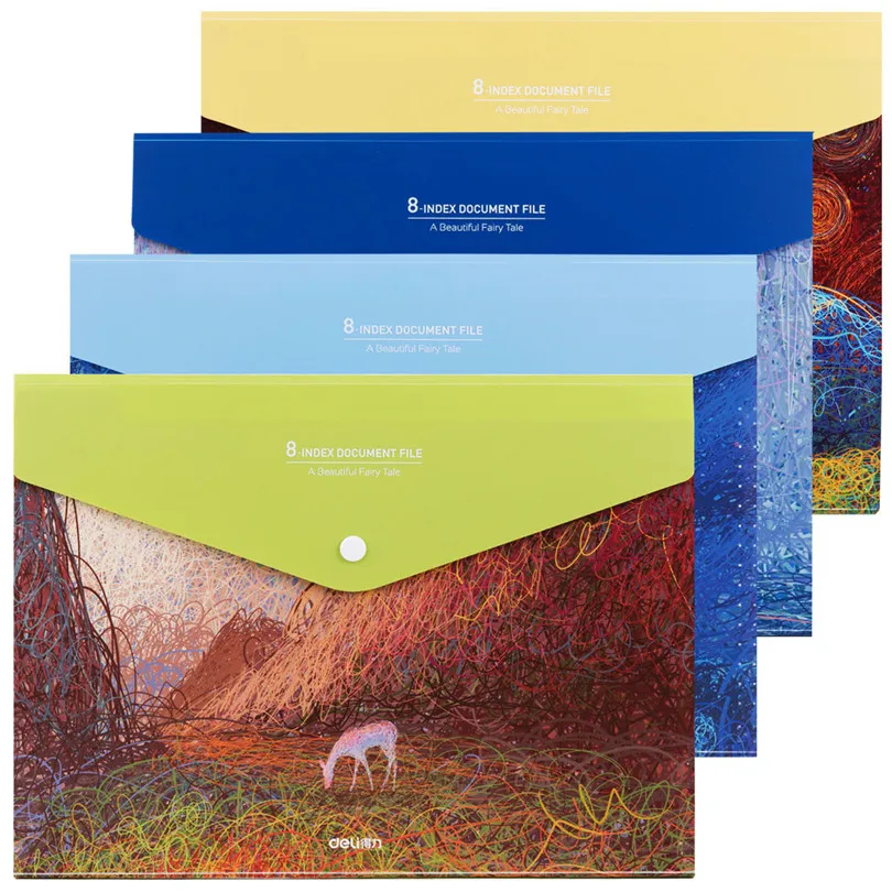 Deli прочный водонепроницаемый расширяющийся бумажник формата А4 Удобная папка