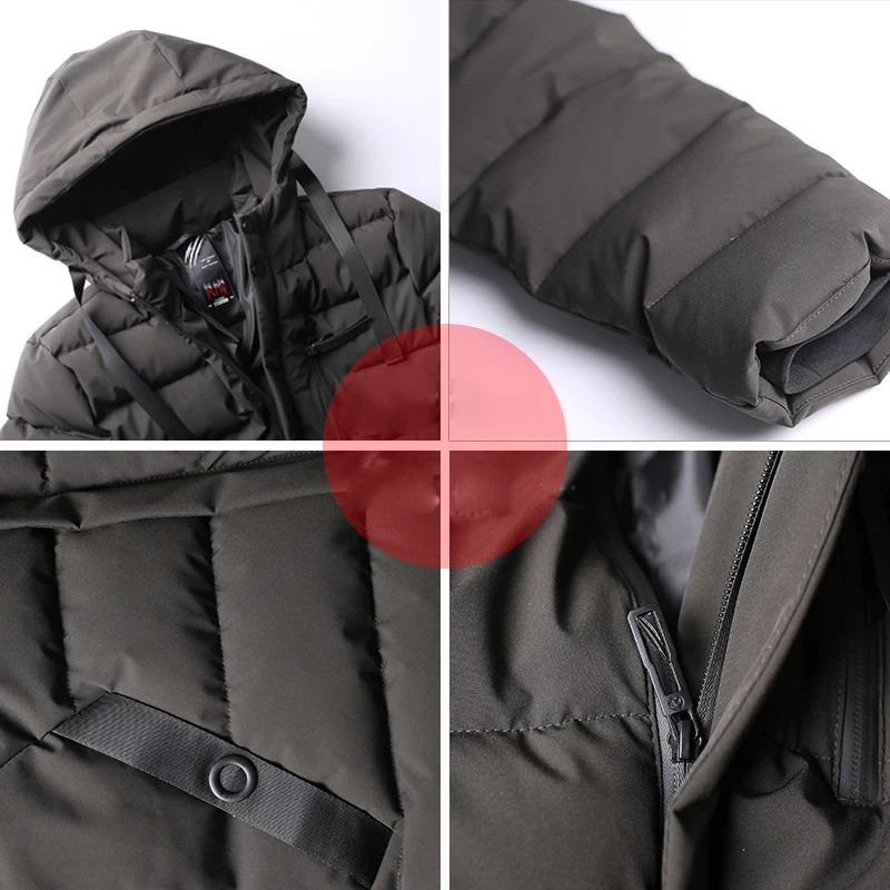 ZYFPGS 2018 новые зимние куртки для Для мужчин теплый с капюшоном Bubble Jacket Повседневное