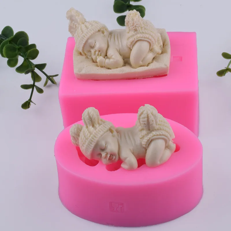 WISHMETYOU 3D Спящий ребенок мыло формы для искусства силиконовые украшения торта