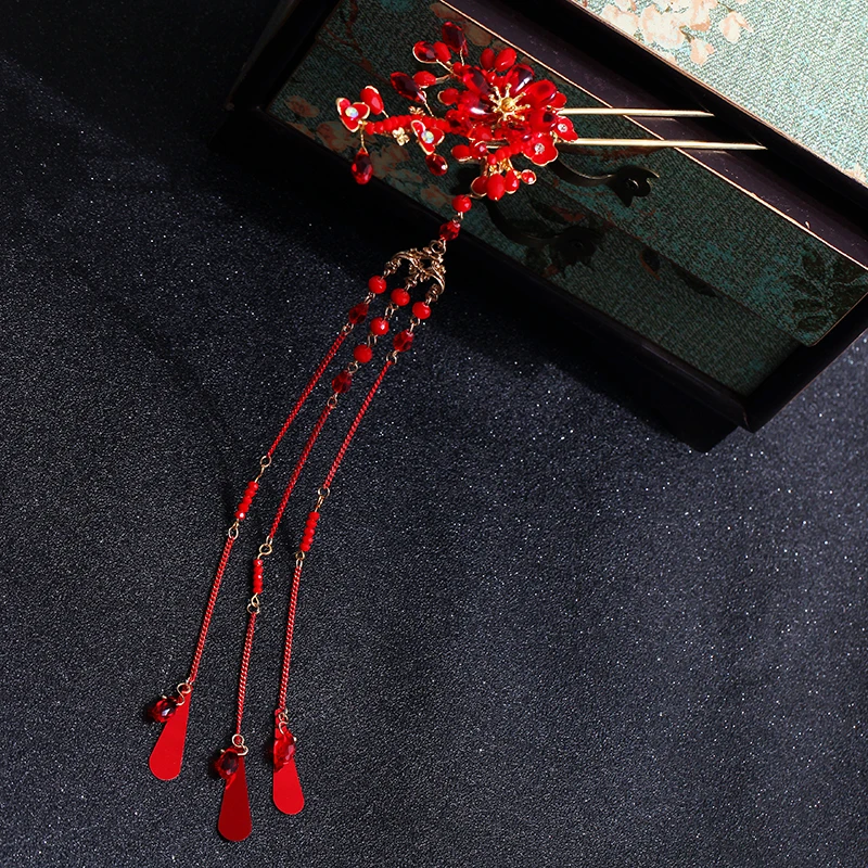 

Hairpin ancient style hair Hanfu nephew gir costume step tassel headpiece hair accessories retro court hairpin