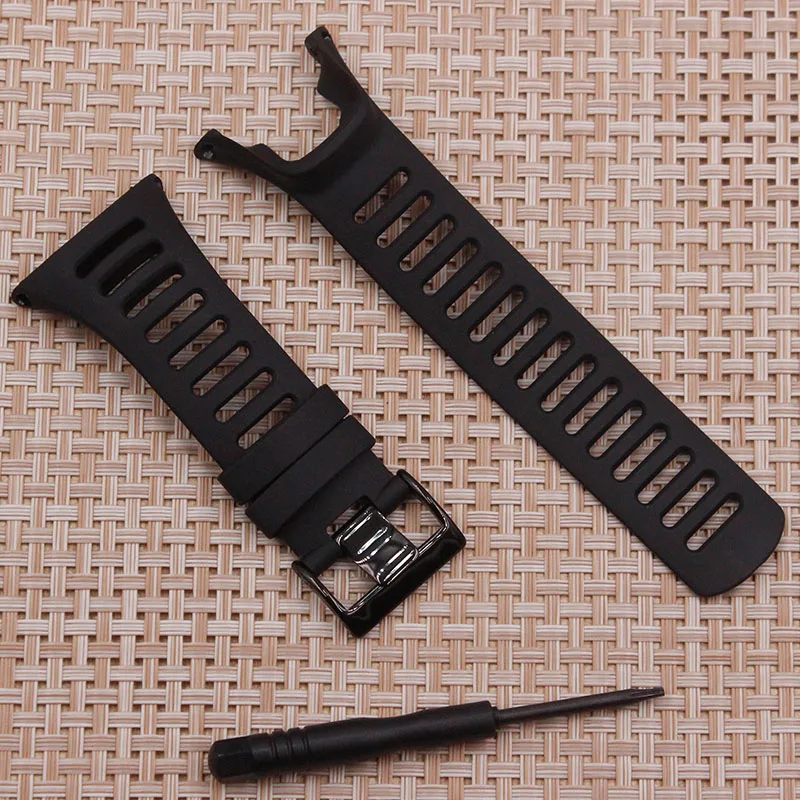 

New Watch Accessories For SUUNTO Ambit 1 2 2R 2S 24mm Men's Watch Rubber strap Strap Steel Band Screwdriver