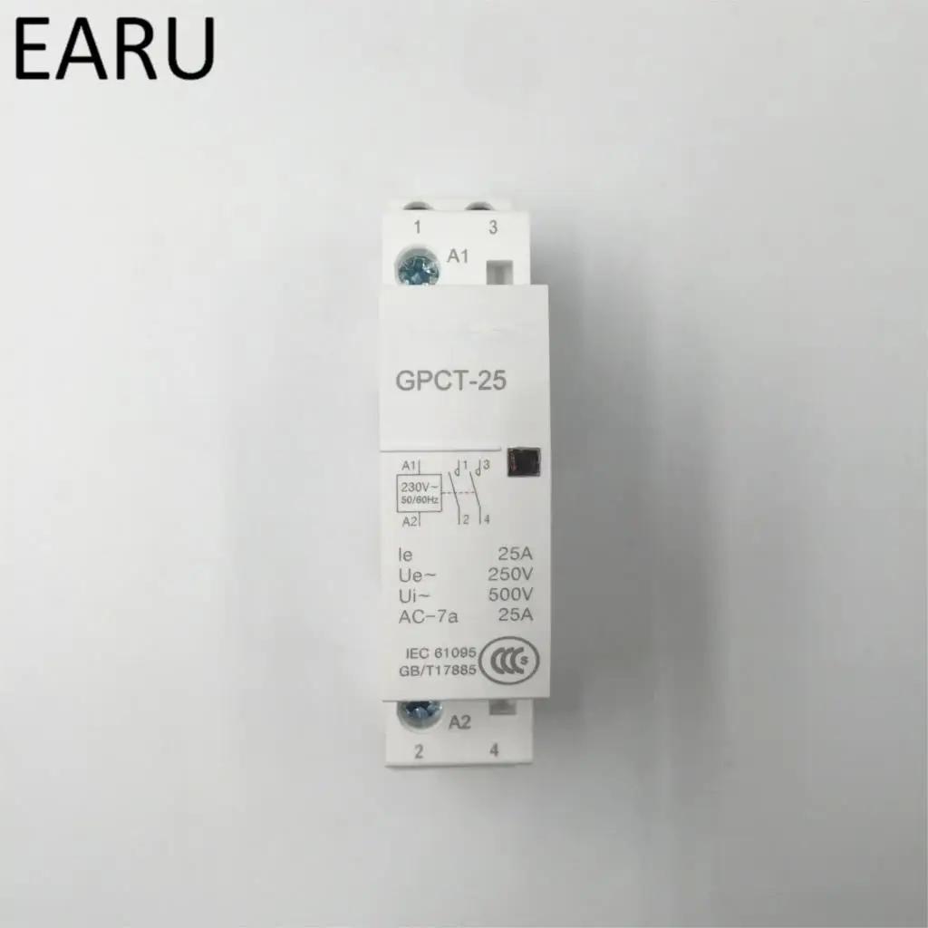 GPCT1 Американская классификация проводов 2р 16A 25A 220 V/230 V 50/60HZ Din Rail AC контактор для дома 2NO для домашние тапочки отеля ресторана