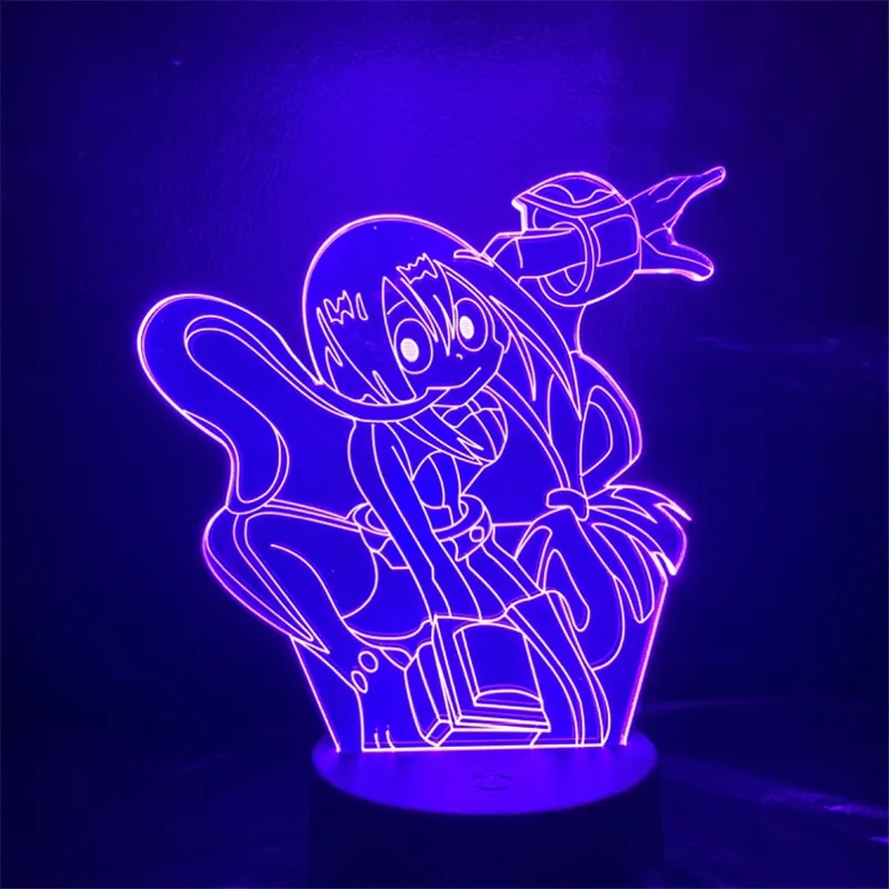 Мой герой academic Asui Tsuyu ночной Светильник 3D LED Новинка Настольная лампа игрушки для