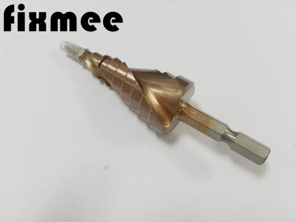 Fixmee HSS CO Кобальт спираль рифленая 4 22 мм шаг конус сверла сверло отверстие резак