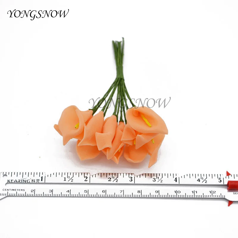 24 шт. 2-2,5 см DIY Мини Калла Лилия PE искусственные цветы из пены Свадебные украшения ручной работы букет имитация цветок декор 8DA010