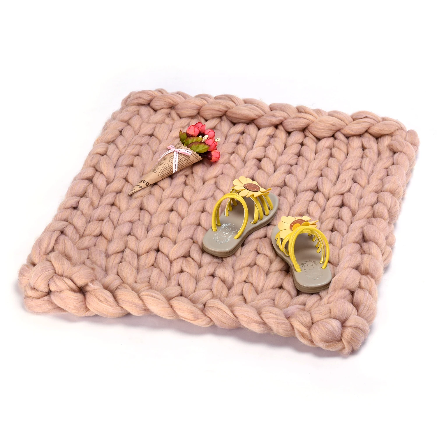 Warm Chunky Hand Knitted Blanket Thick Yarn Throw Arm Knit Sofa Bed Birthday Gift Home Decor D20 | Дом и сад