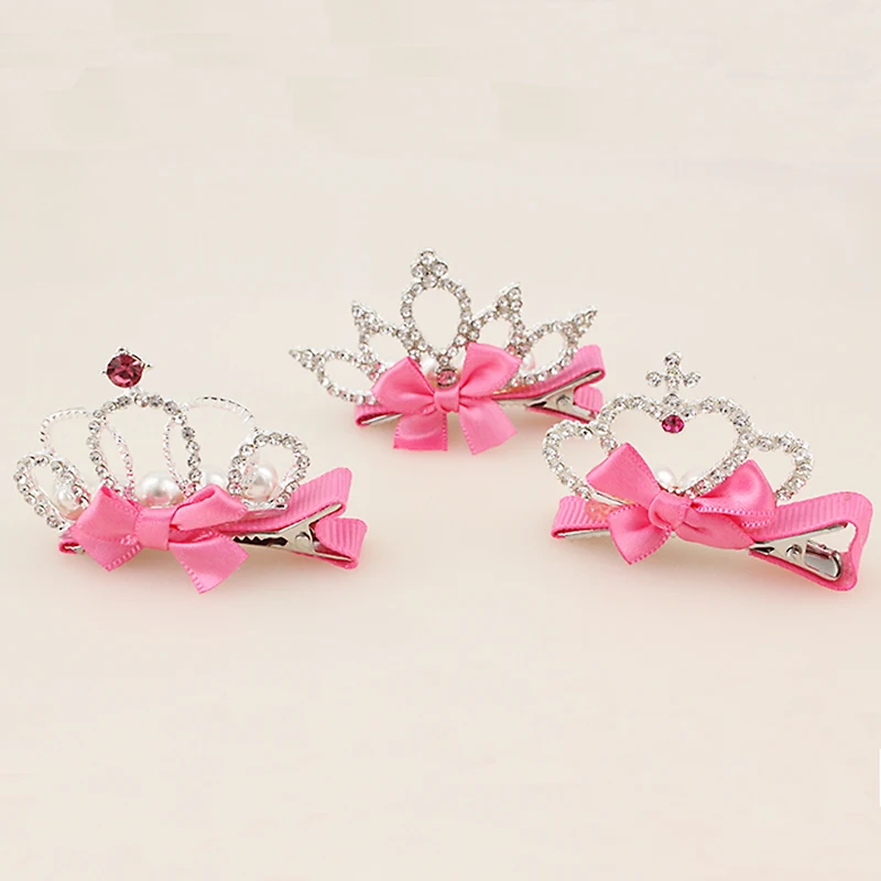 Новая модная Корона детские заколки Головные уборы принцессы камни со стразами