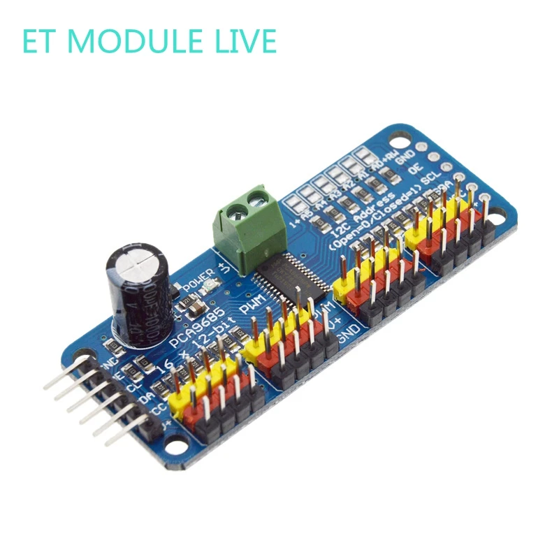 MH ET LIVE 16 каналов 12 битный PWM/сервопривод интерфейс I2C PCA9685 для Arduino Raspberry Pi DIY