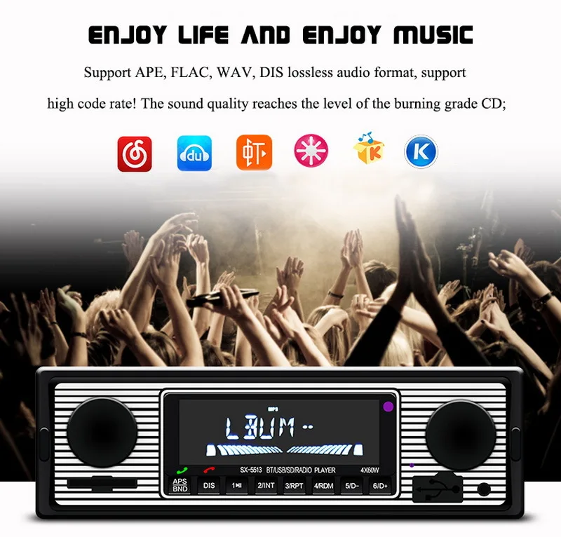 Автомобильный MP3 плеер AUX USB громкой связи Bluetooth гарнитура для одновременное