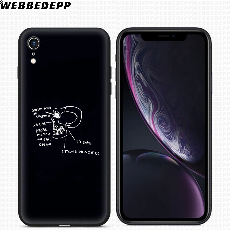 WEBBEDEPP Jean-Michel Basquiat Street Мягкий силиконовый чехол для iPhone 11 Pro Xr Xs Max X или 10 8 7 6 6S Plus 5 5S SE