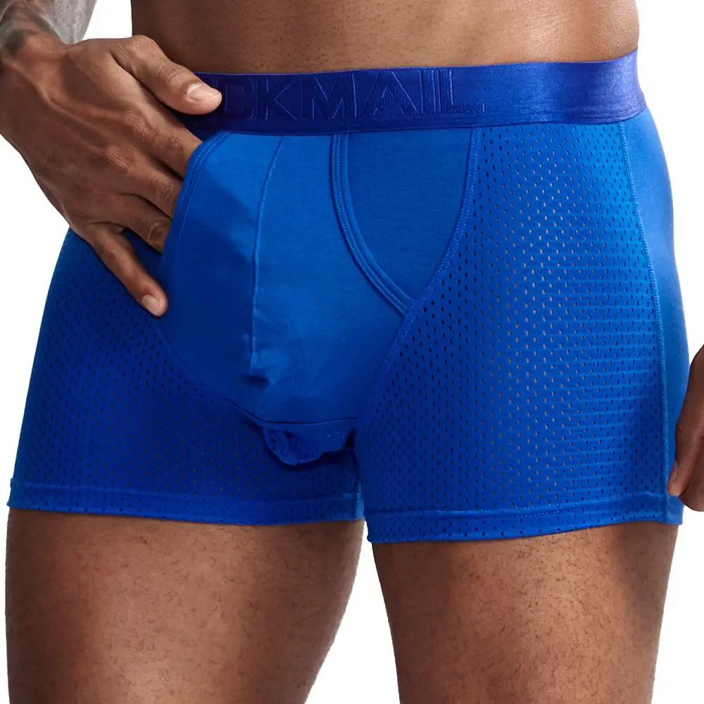 JOCKMAIL, Сетчатое Мужское нижнее белье, боксерское нижнее белье, Мошонка, уход за капсулами, функция здоровья молодежи, Сеульское Выпуклое разделение, боксеры, Гей Нижнее белье