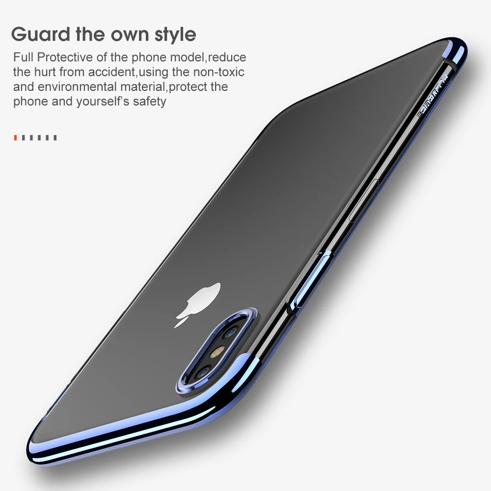 FLOVEME ультра тонкий чехол для телефона iPhone 6 S 7 8 Plus X прозрачный мягкий силиконовый