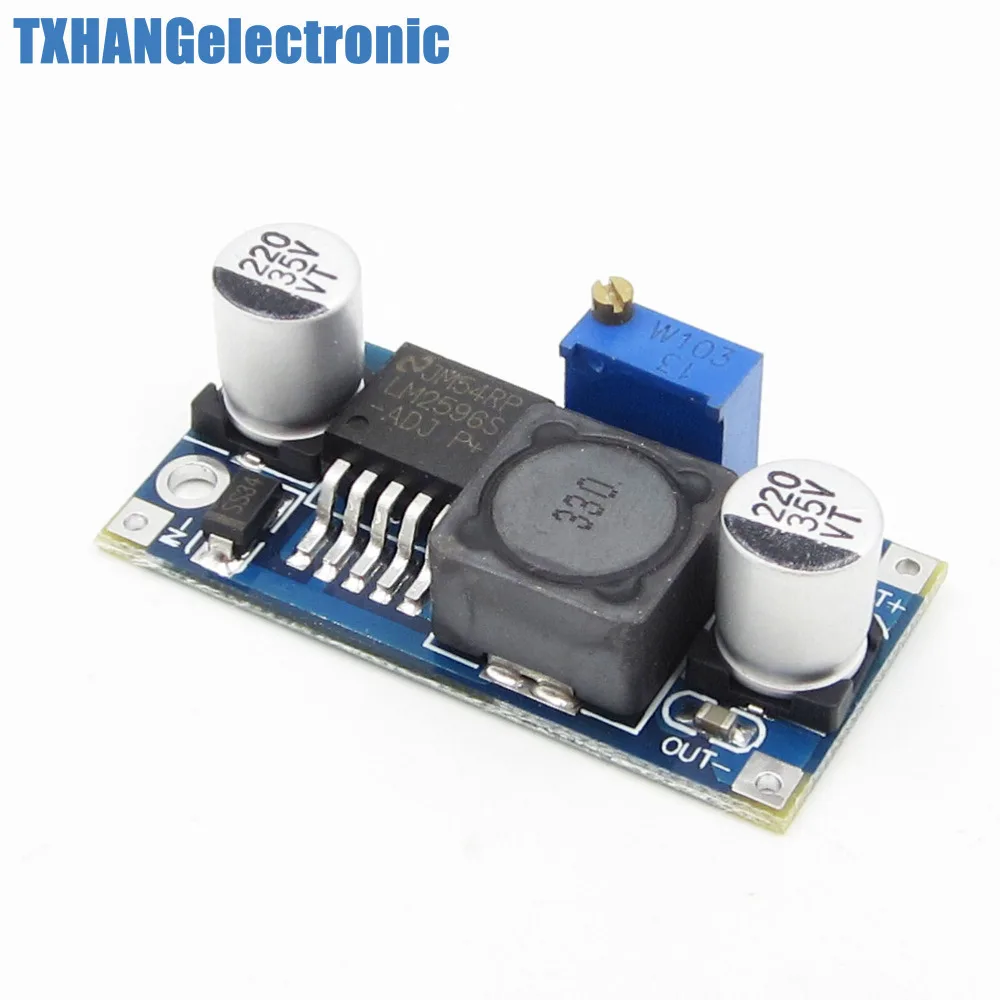1 шт. Новый Регулируемый понижающий модуль LM2596 DC-DC | Электронные компоненты и