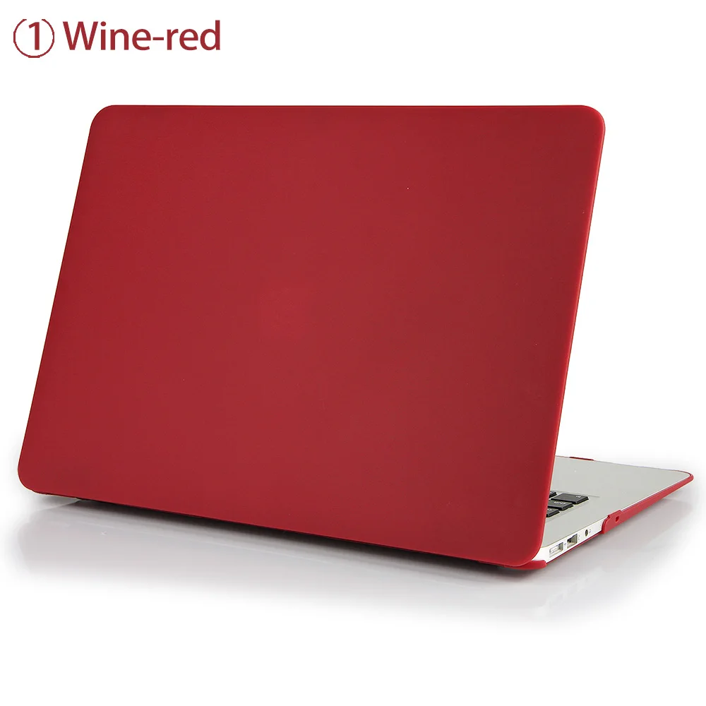 Wine red SYSTIMO Милая цветная сумка для ноутбука для Macbook Air 13 чехол-накладка для Apple Mac book Air Pro retina 11 12 13,3 15 дюймов с сенсорной панелью - Цвет: Wine red