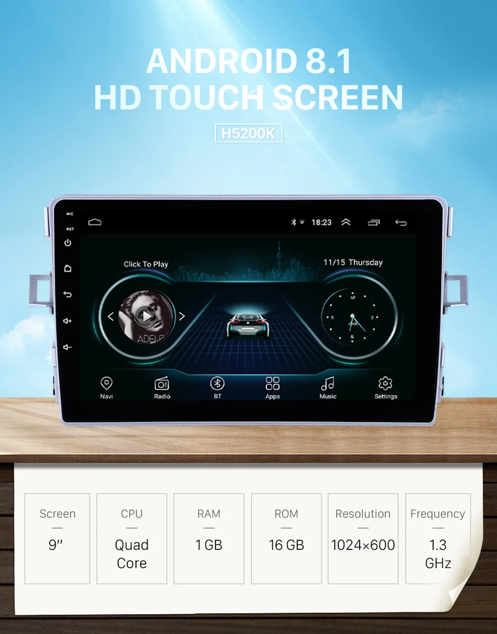 Harfey Android 8,1 " gps навигация радио для Toyota Verso 2011- с Wi-Fi Bluetooth AUX поддержка Carplay Цифровое ТВ SWC